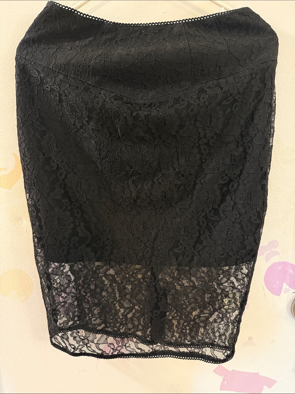 Guess Black Lace Midi Skirt